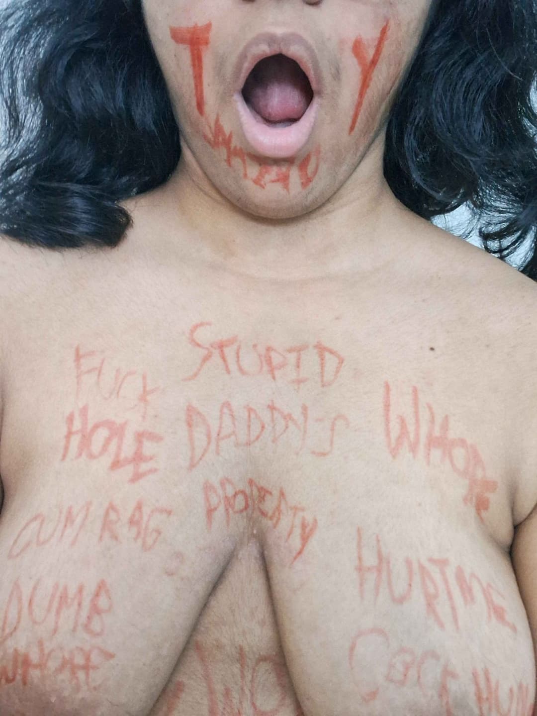 Hairy Indian fuck pig humiliates her self