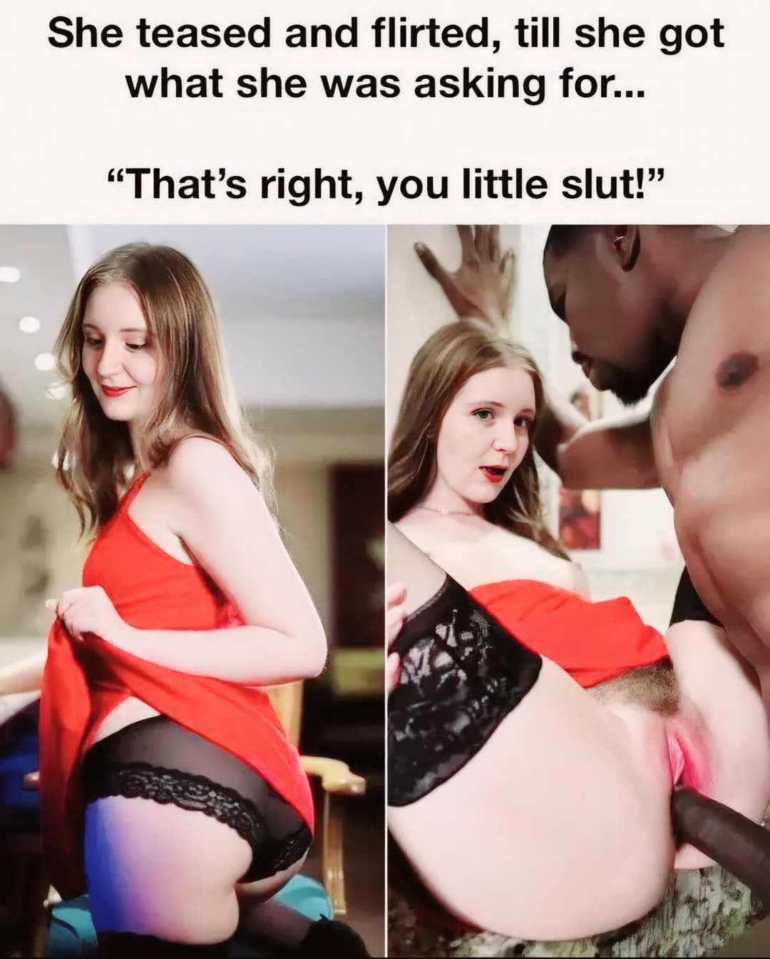 Wife niki taking huge black nigger thug cock in her Irish ginger pussy raw