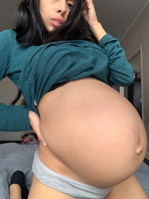 Ember Bastet Big Pregnant Belly