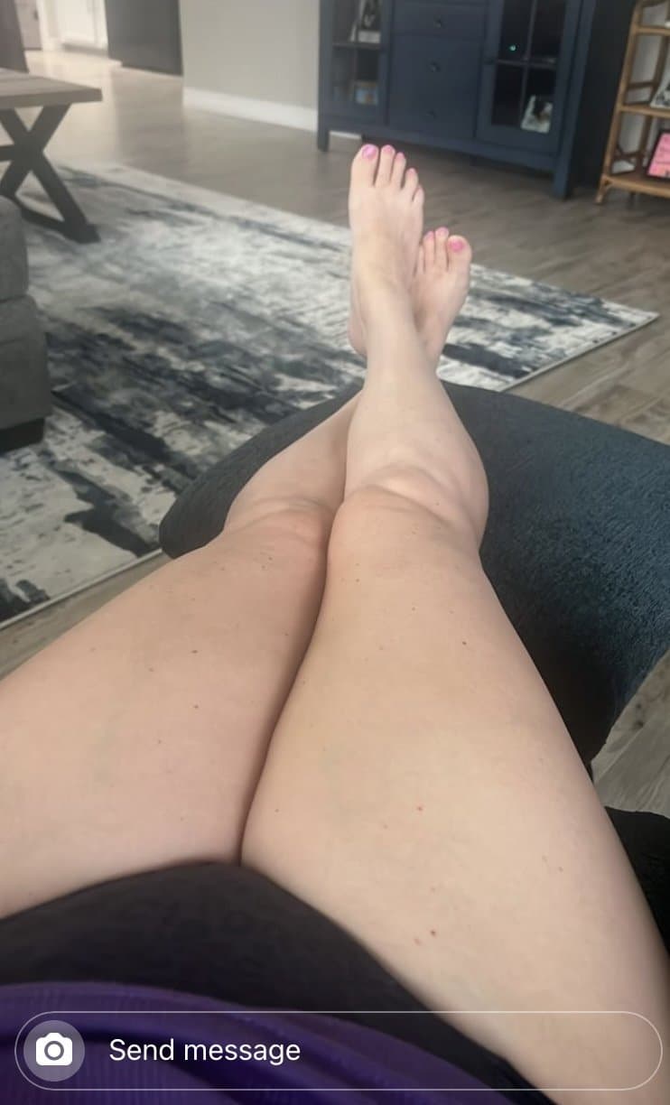 Cheating hot wife loves showing off her ring, panties, crotch, pussy, ass, legs, and feet.