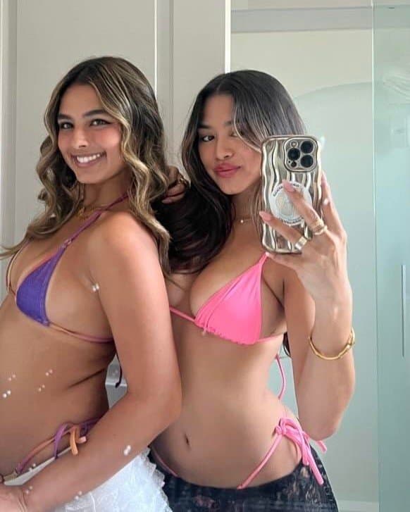 Krischelle Delgado - Huge Tits in Pink Bikini w/ Friends