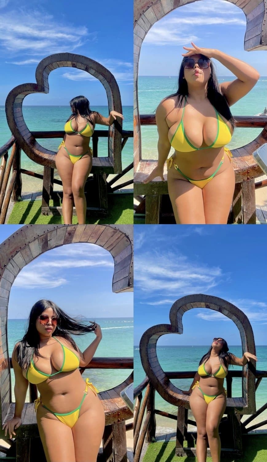 ariqueña tetona y rajona tomando el sol en brasil