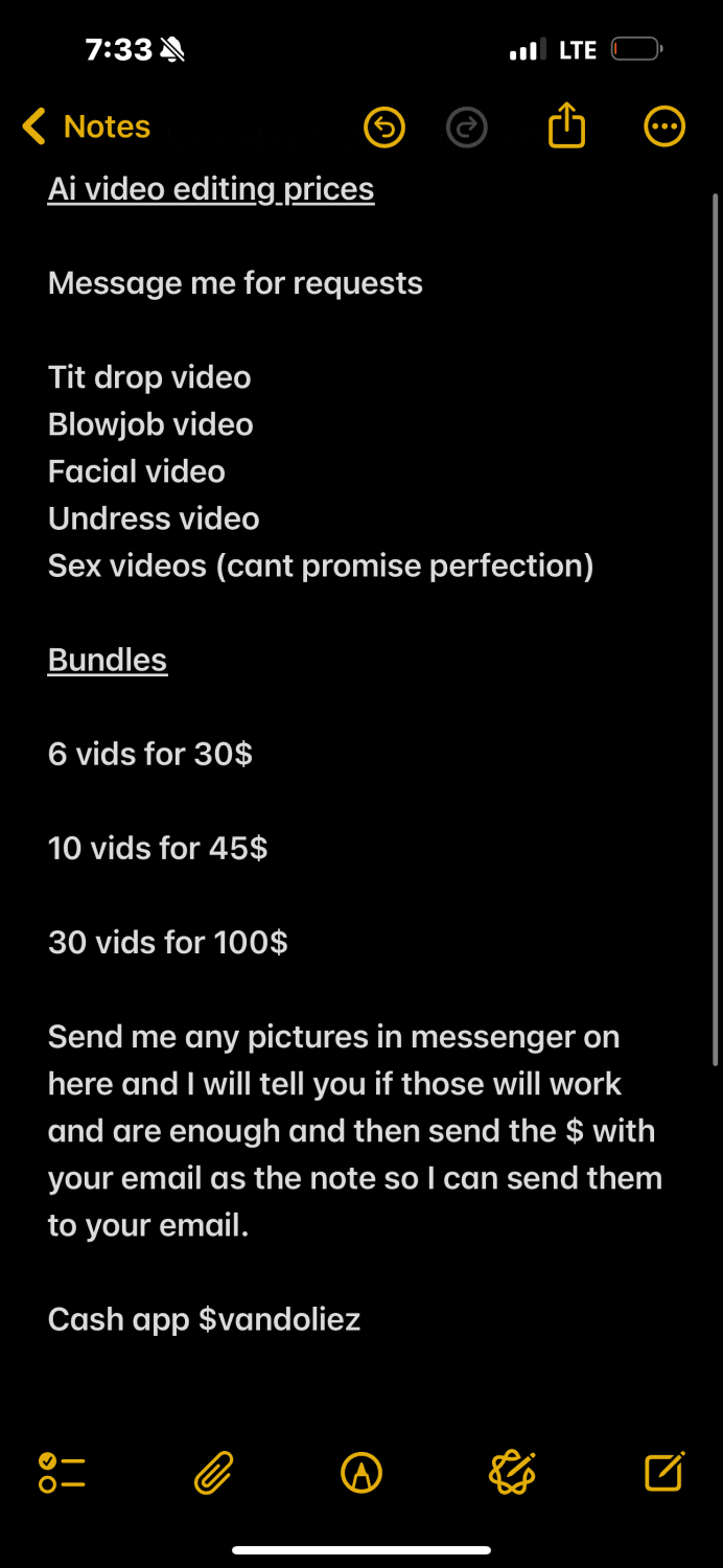 AI cumshots and blow jobs  send me the pics of your girl you want done