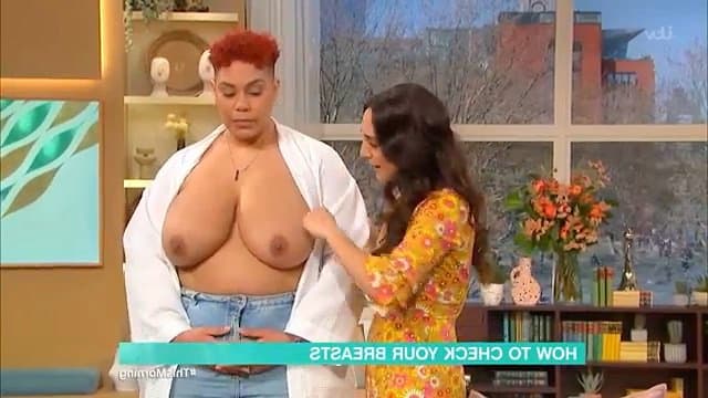 Click to view full size British Morning Show Big Breasts Exam