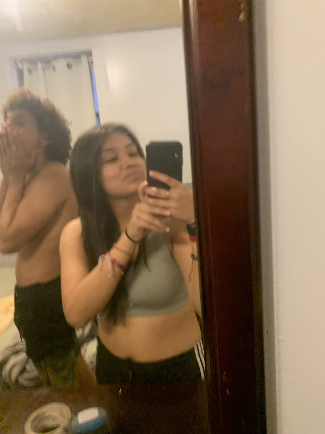 Loose Mexican teen slut queefing during backshots (she can take dick like a good slut)