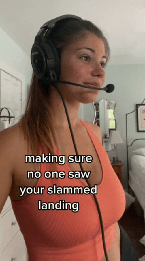 Cute pilot has nice tits