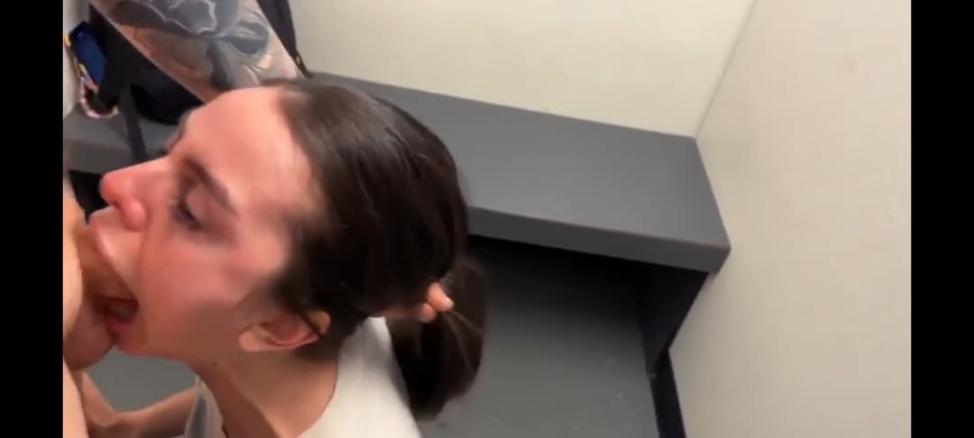 19 Y.O. depraved girl sucks dick sloppy deepthroat and walks down the street with cum on her face