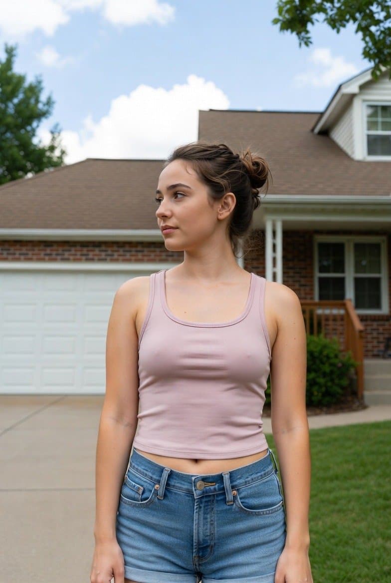 Just married, but already wants to neighbor to bend her over and fuck her senseless.