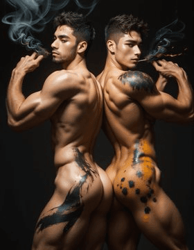 Click to view full size GAY A.I. MUSCLE MEN IN LINGERIE ???????