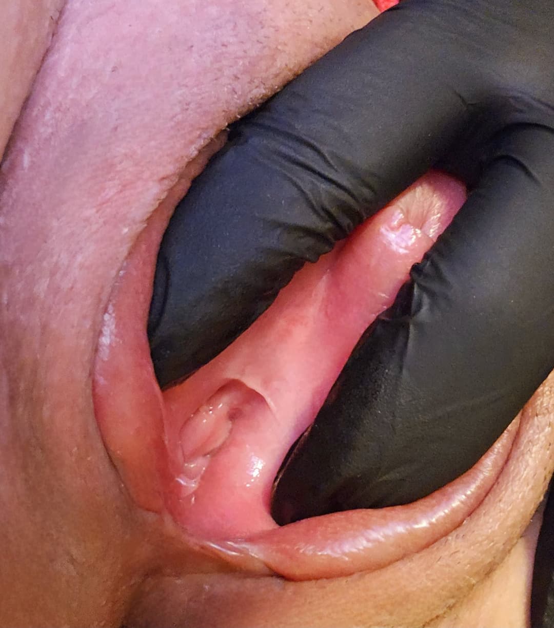 Click to view full size Charlotte spreading her meaty swollen pussy. Her KIK: LickMySwollenPus