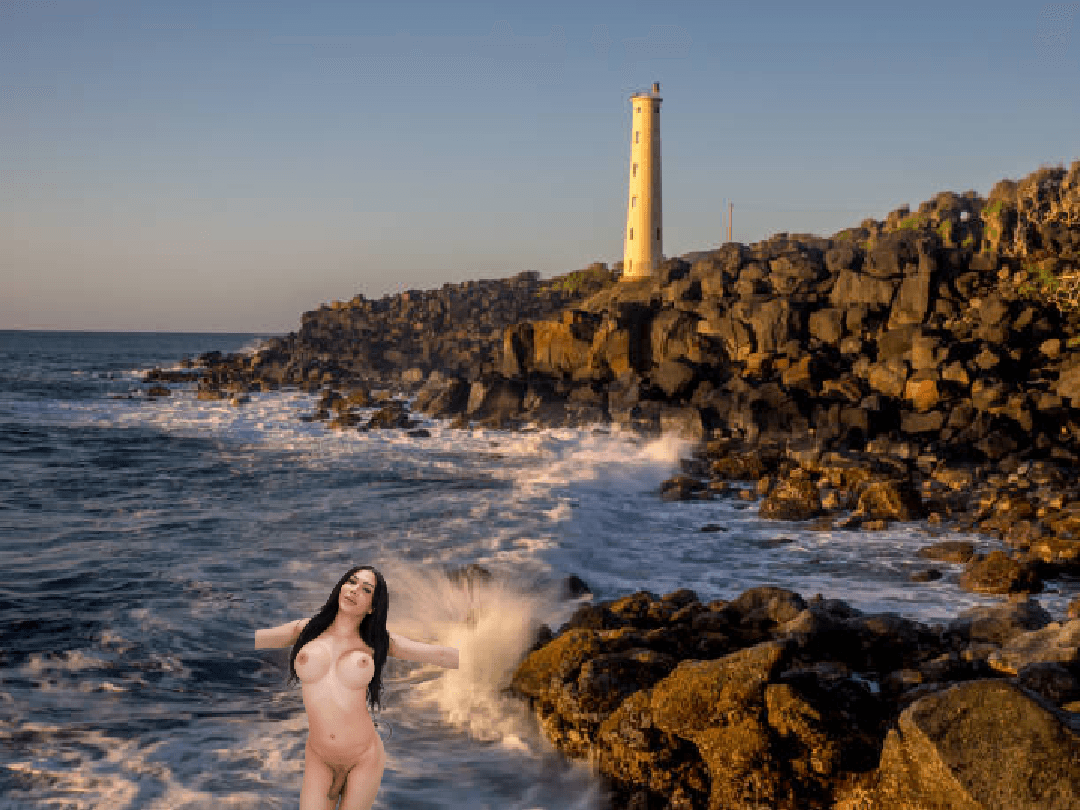 Beautiful Transwoman Eve Big Cock Solo At Ninini Point Lighthouse