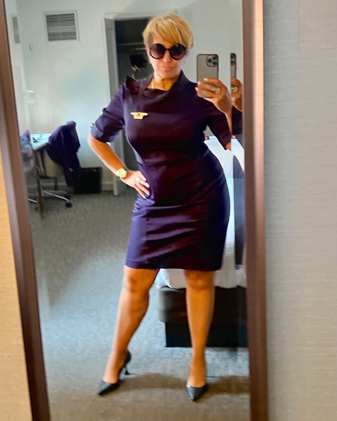 Thick Gilf flight attendant 2