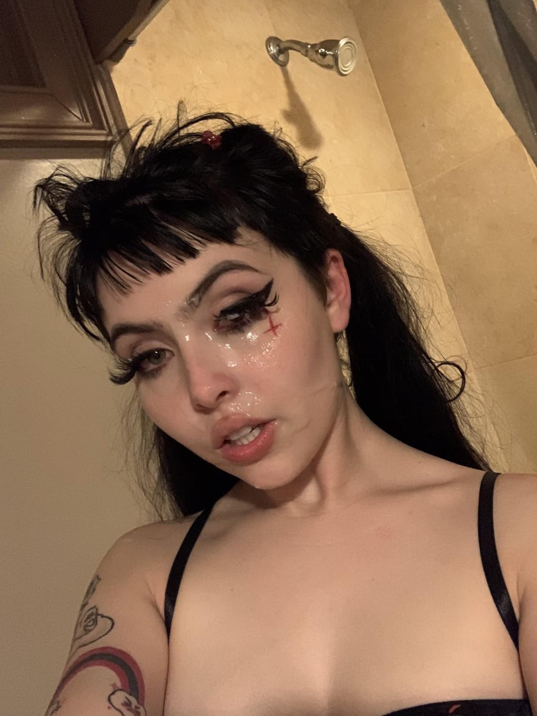 goth girl facefuck aftermath