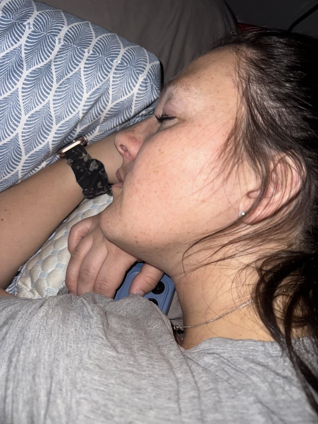 Sexy MILF wife so sexy when sleeping. Touch her!