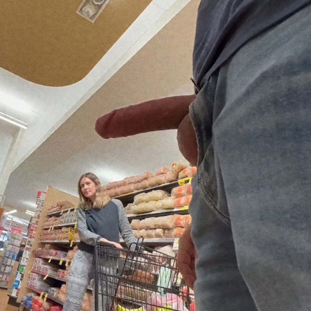 Wow! Hot blonde bends over to check the size of his dick lol