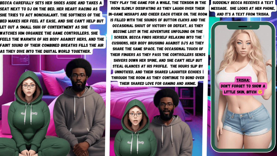 The Art Of Playing Spades 10: Good Advice (AI Art) [Becca 1, DJ 1, Trisha 2, Brooke 2]