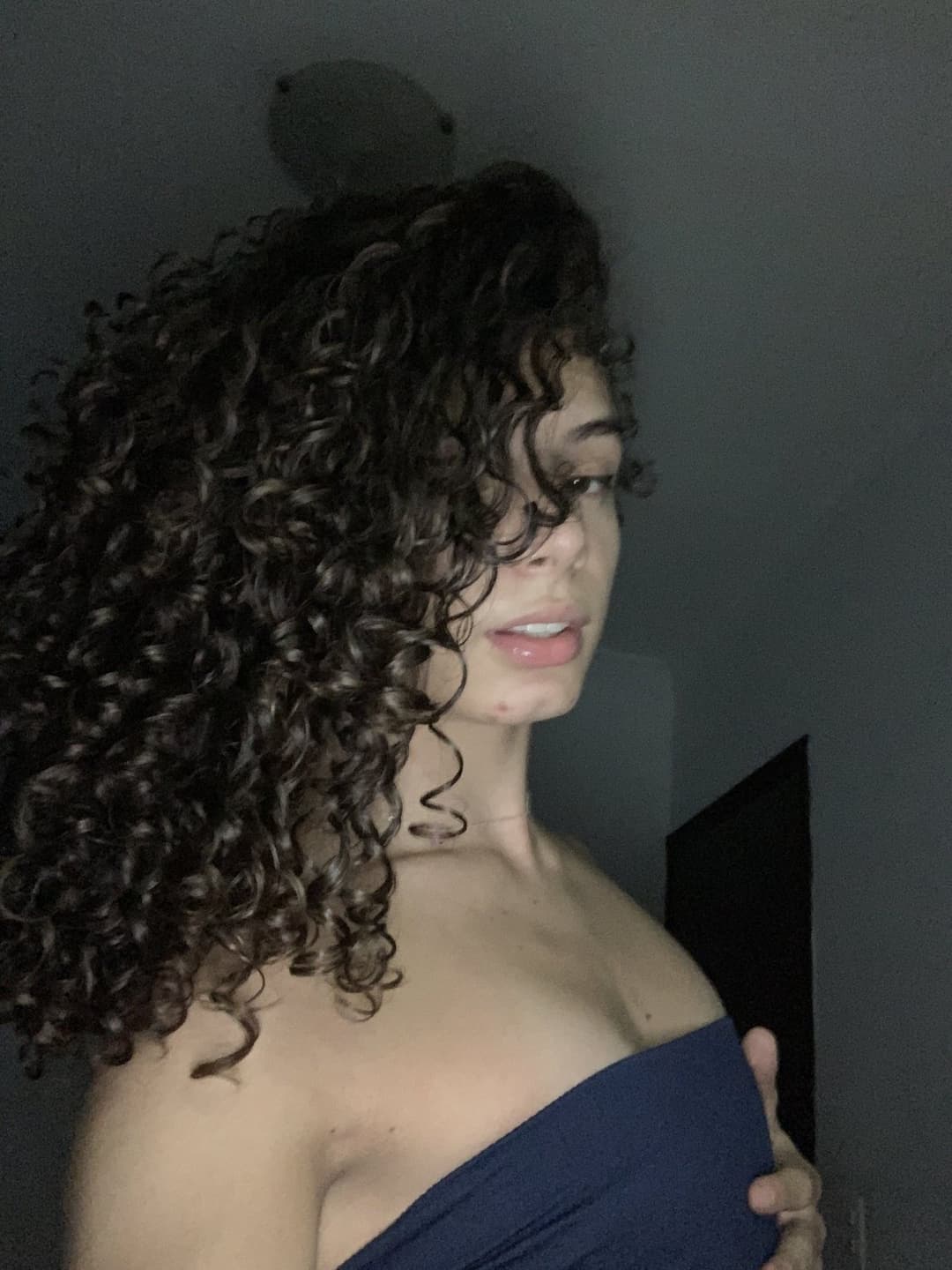 Curly latina shemale with big cock and perfect ass