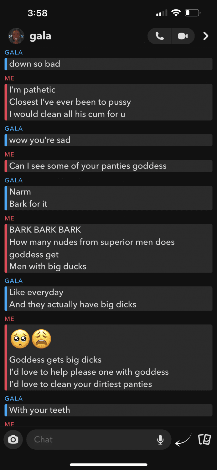 Click to view full size aussie wb chats w black goddess on snap