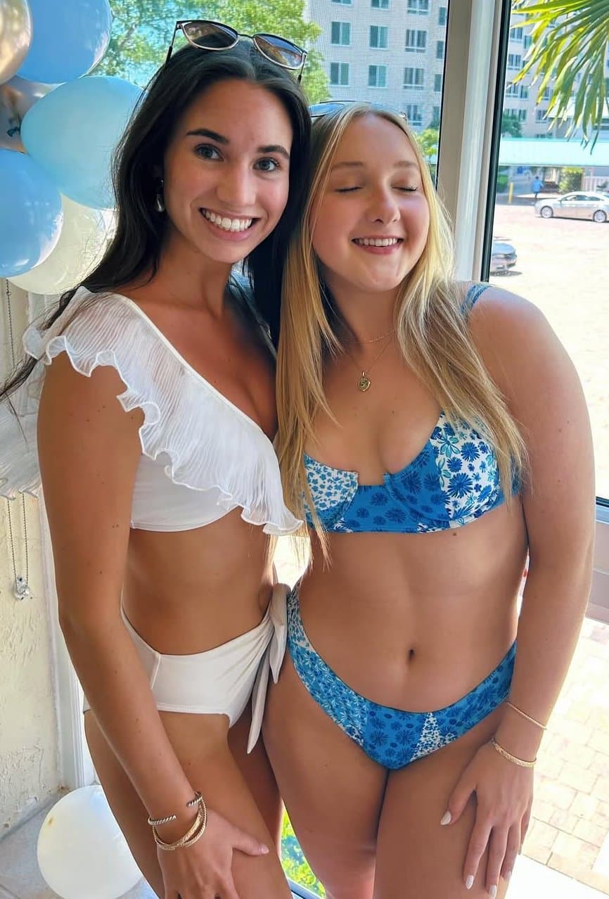 Hot Southern Blonde Sorority College Bikini Babe + Friends!