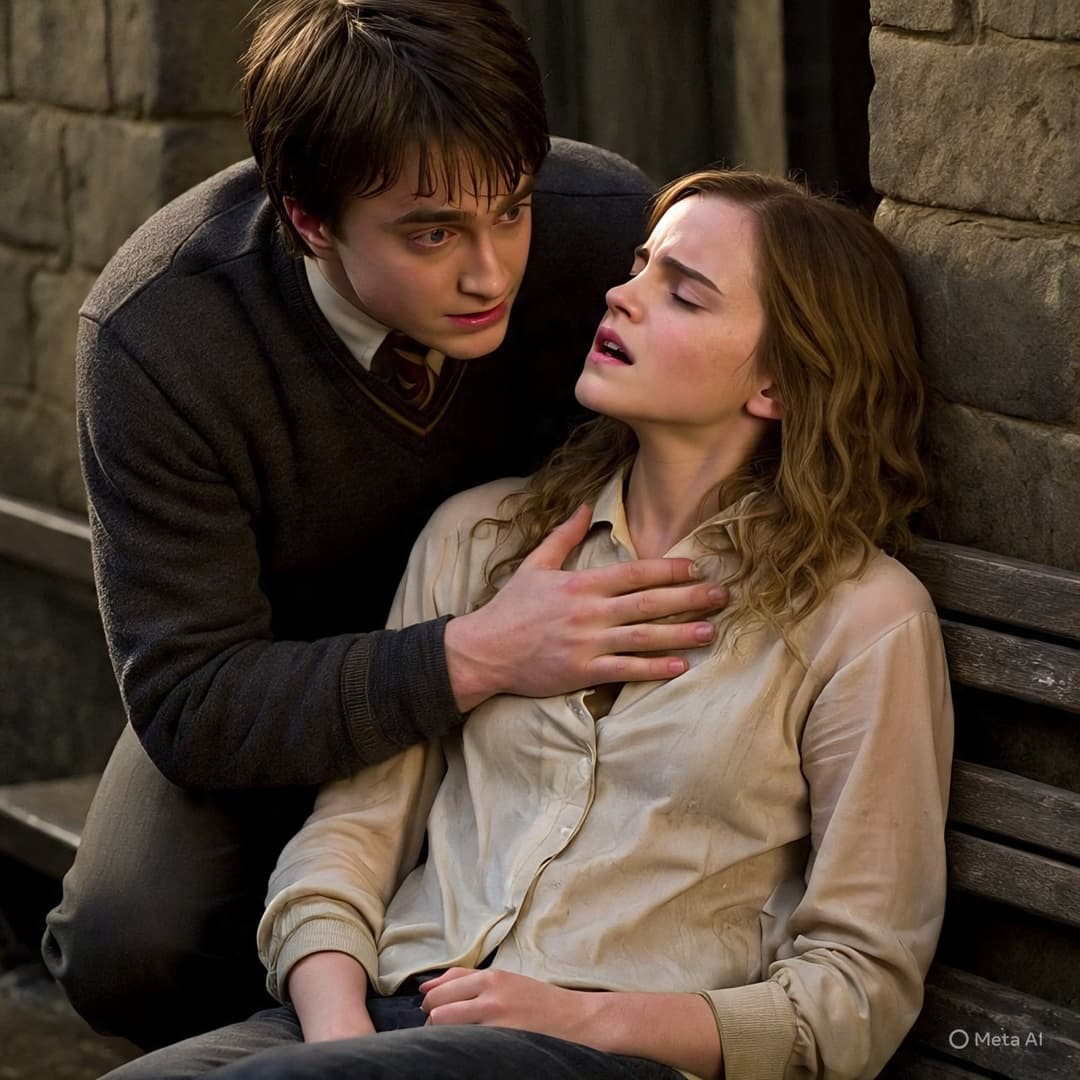 Click to view full size Harry helps Hermione (Harry ajuda Hermione)