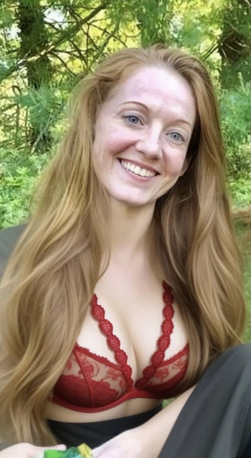 Janice’s red bush on display