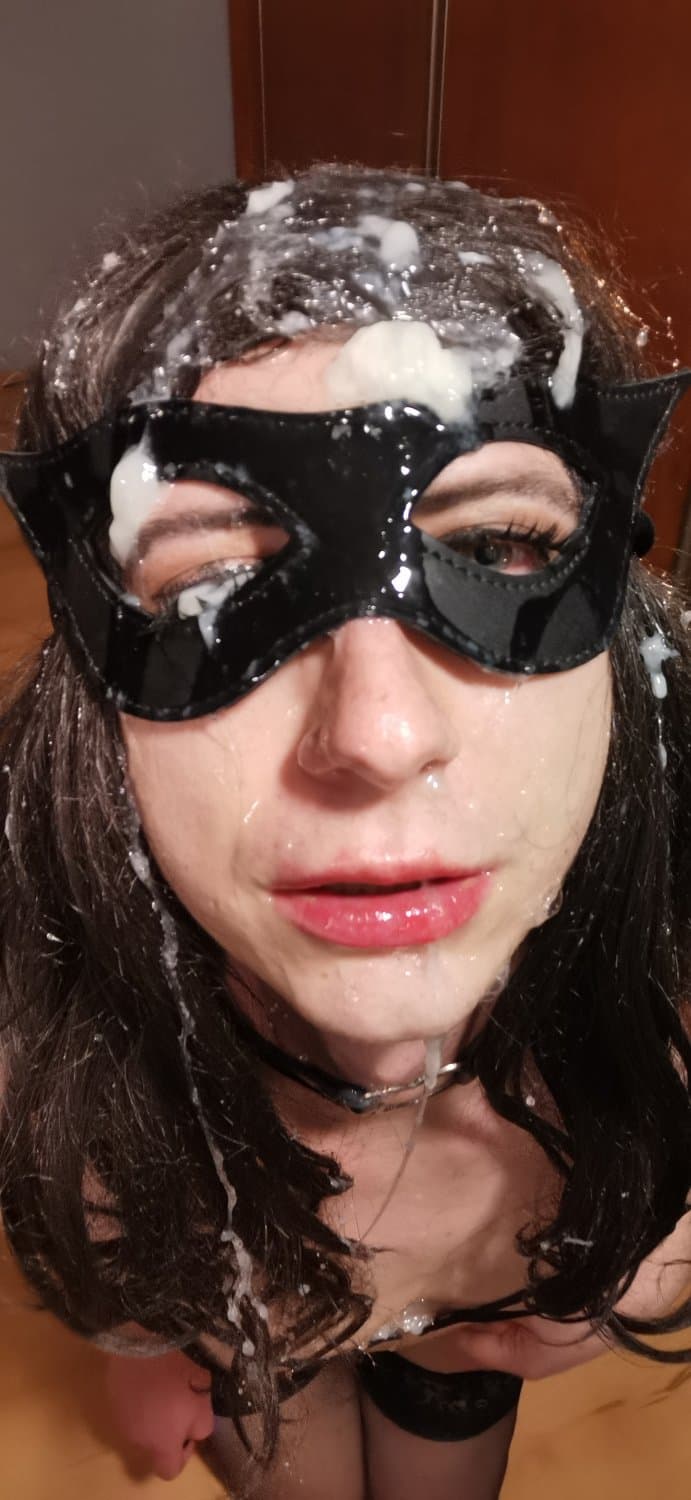 Self Bukkake with collected own cum 2 (DIIIANA)