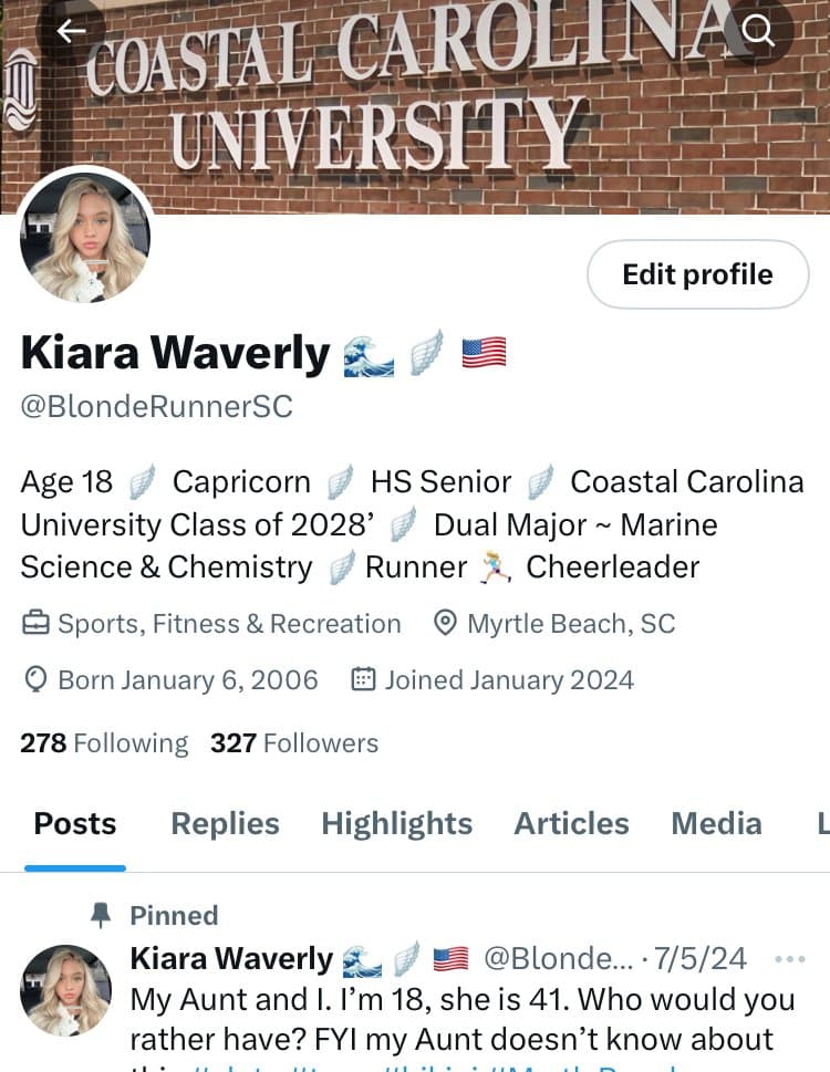 Leaked Teen Kiara Waverly Myrtle Beach Age 18 High School Senior. Online Sex Slave Forever