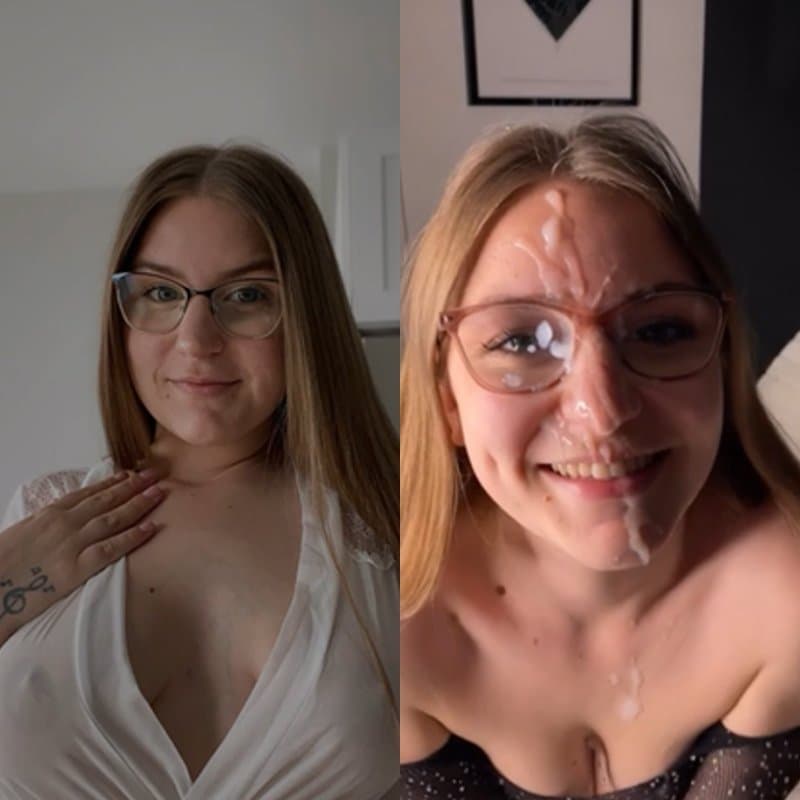 Pretty Face Got Hot Cum On Her Face