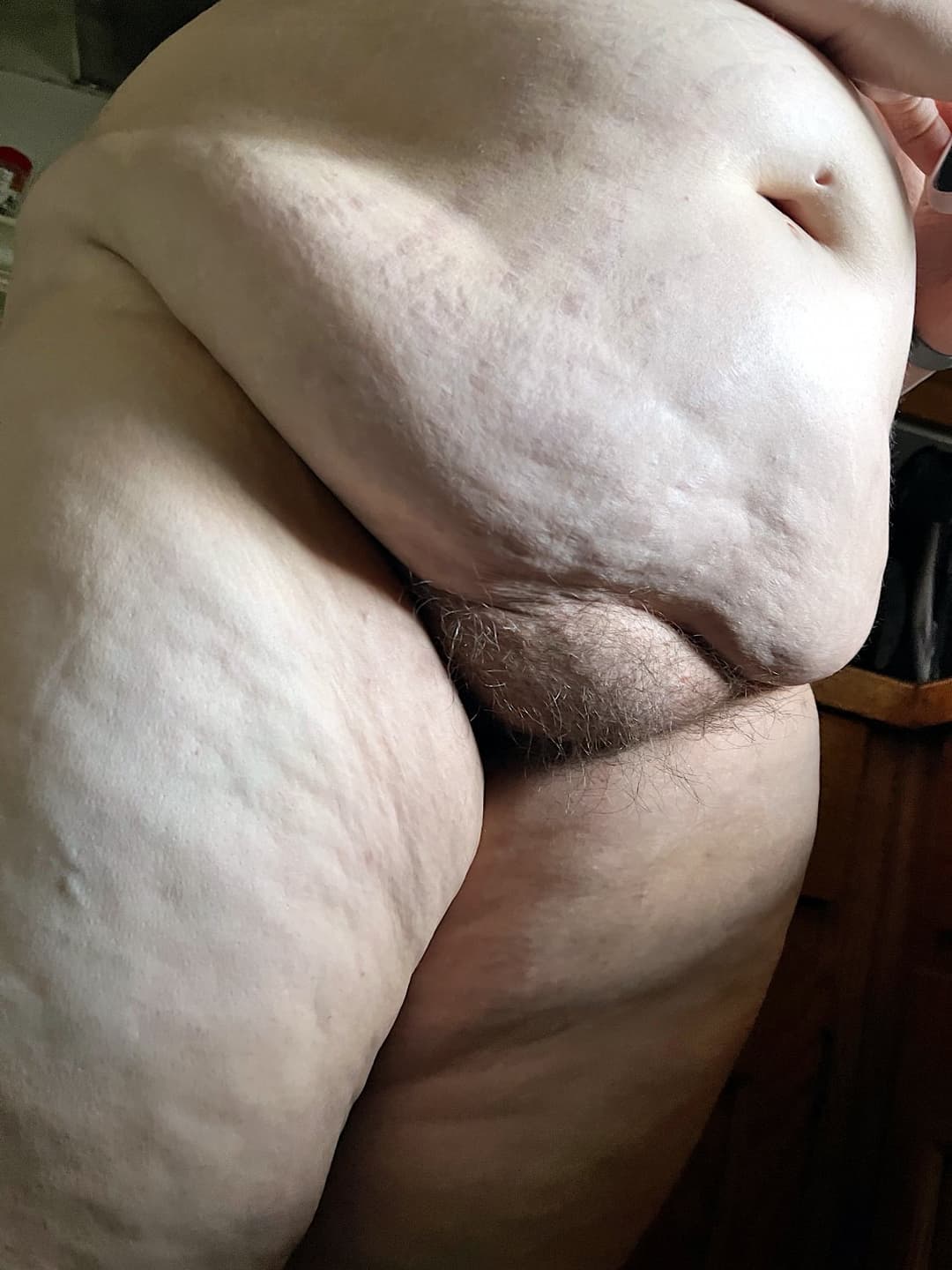 Very naked BBW wife