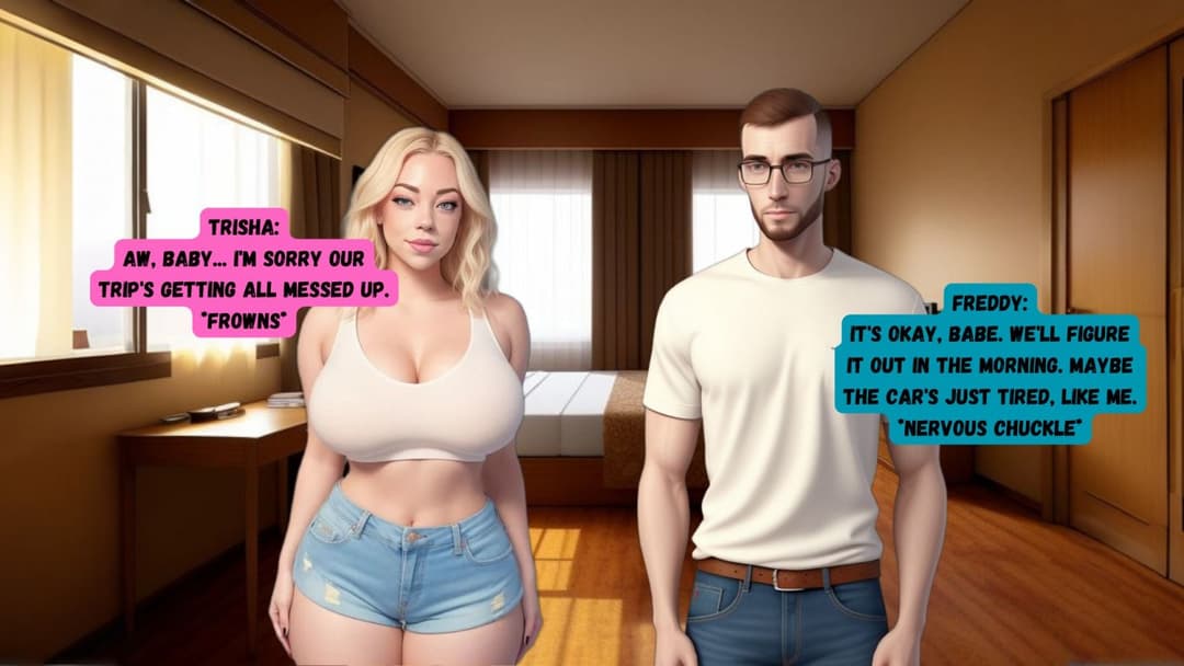Roadtrip Troubles (AI Art) [Trisha, Freddy, Dom]