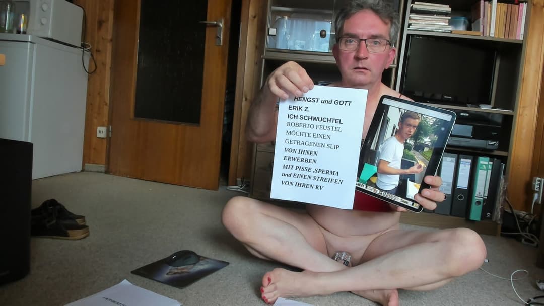 Schwuchtel Roberto Feustel beichtet ,getehe ERIK Z ist mein GOTT