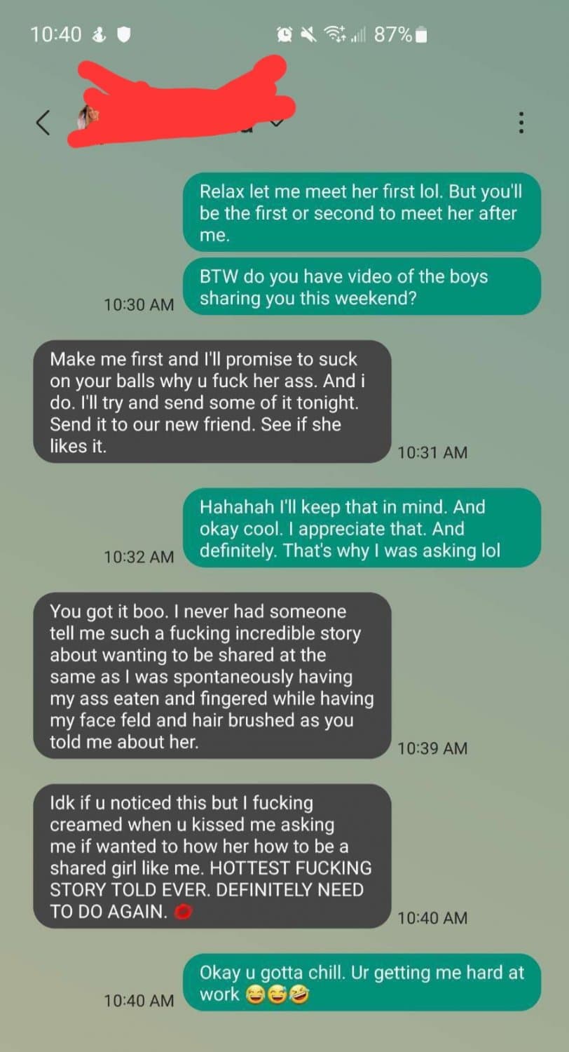 Click to view full size SHARED SLUT (Add my girls Snap ?- Krissytinna07 or DM me for more)