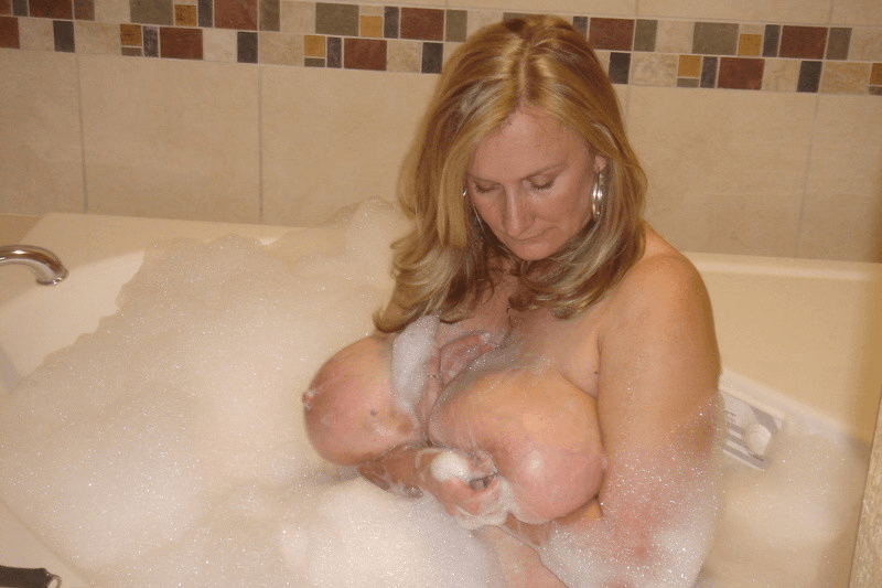 Grandma has huge knockers and a resting bitch face