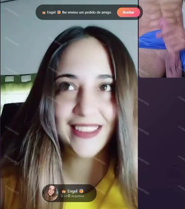 The slut loved seeing my throbbing cock on the video call.