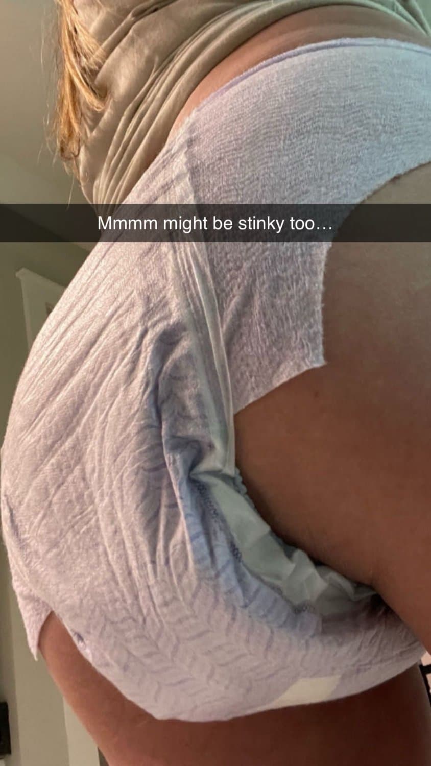 Click to view full size Blonde smoke show secretly wears diapers!