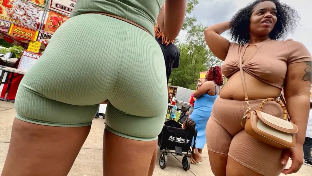 Green & Brown Booty Shorts