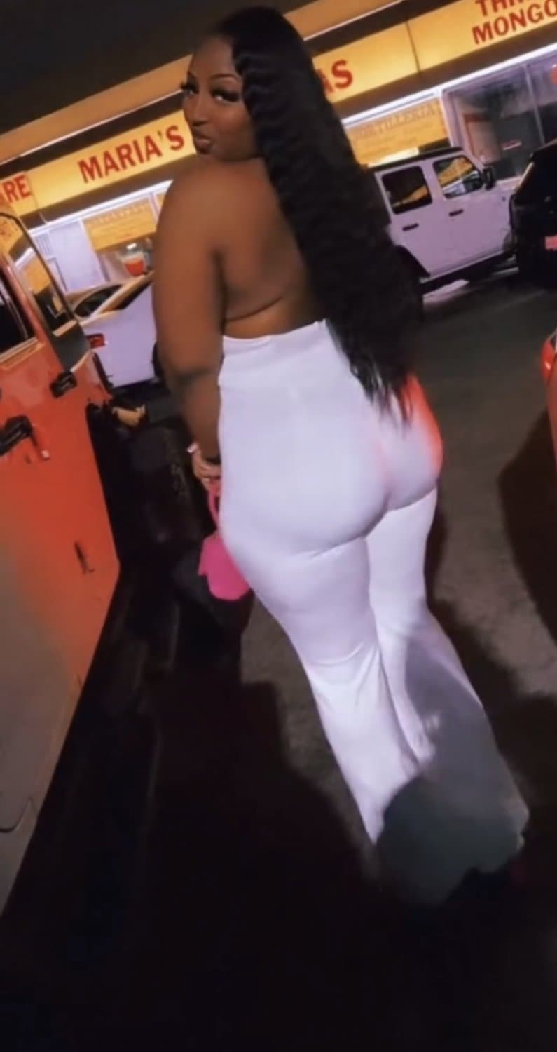 Sexy black milf showing off lingerie