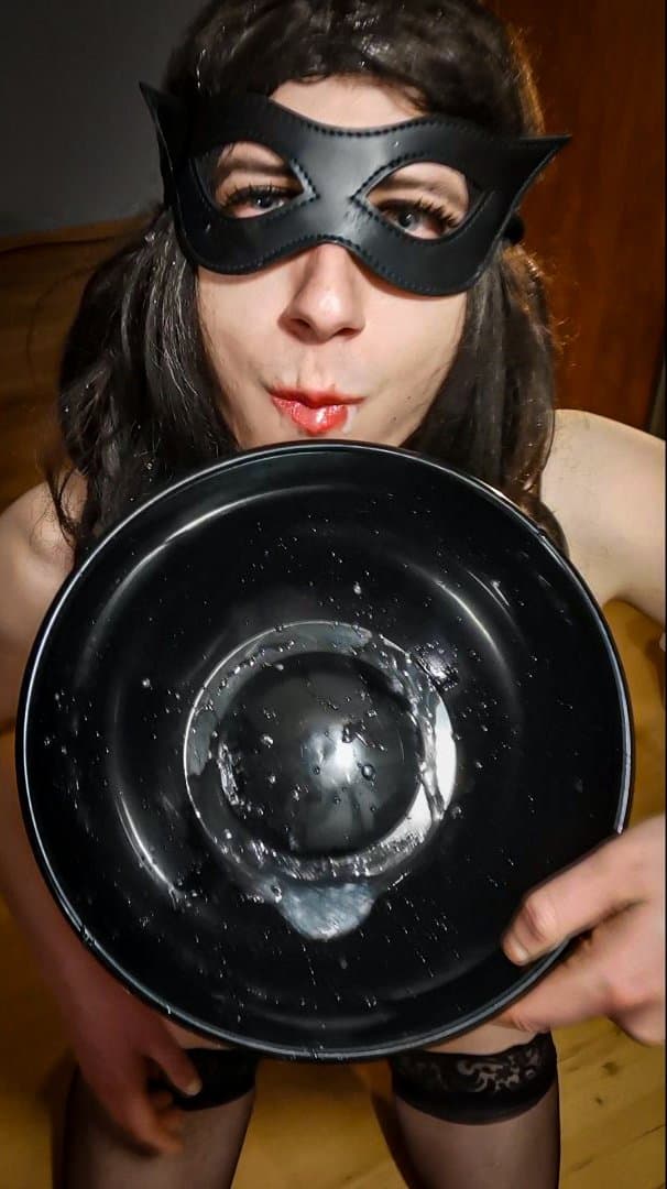 Self Bukkake with collected own cum 2 (DIIIANA)