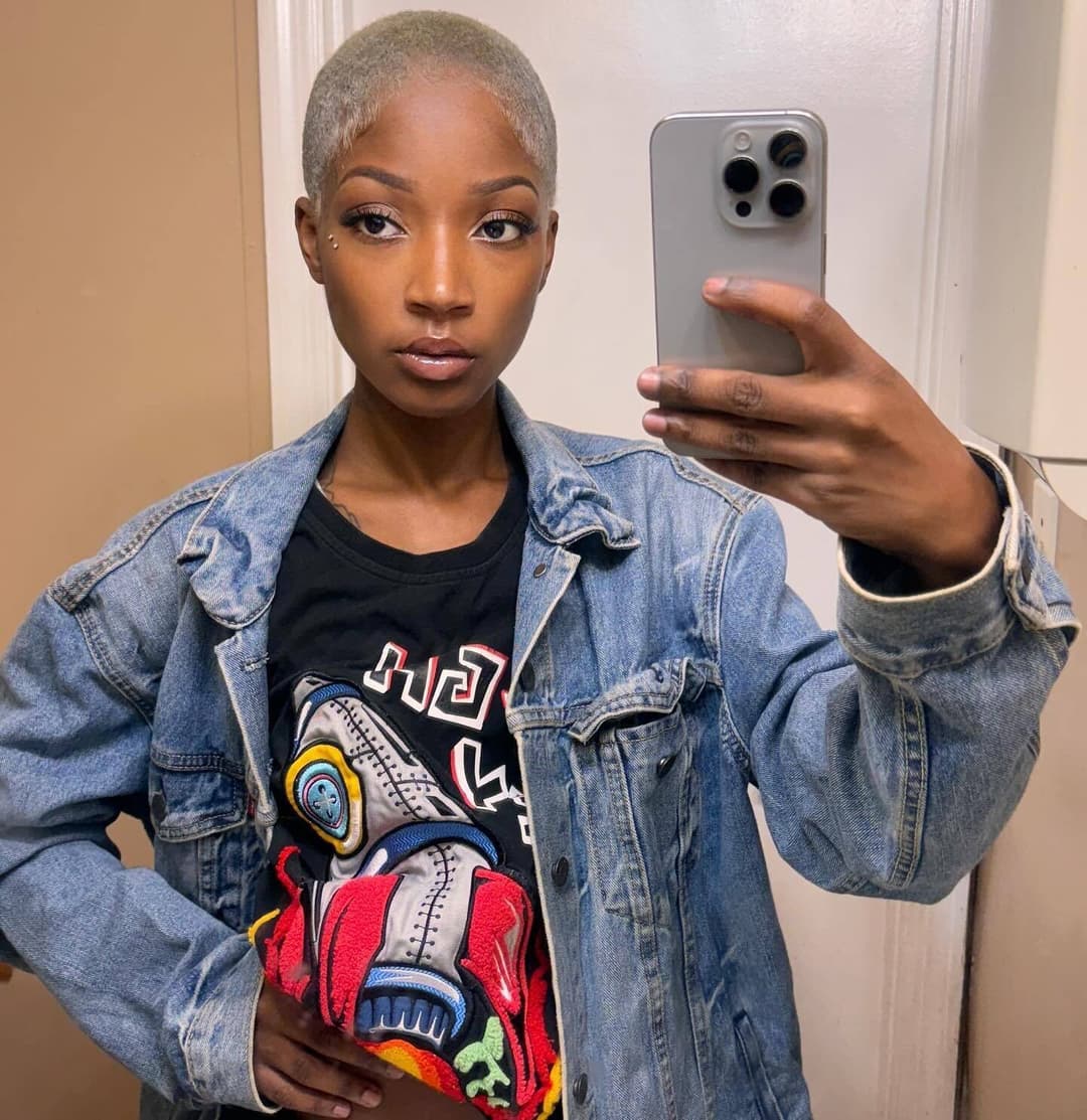 Click to view full size Small blonde short hair buzz cut tomboy lil booty