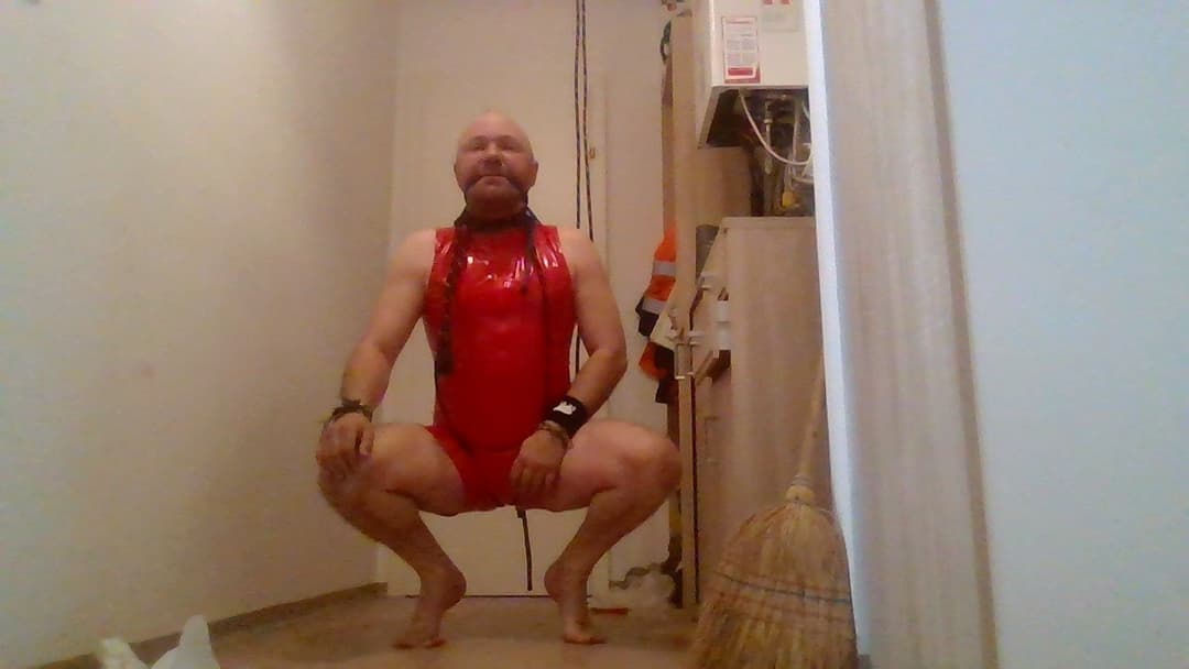 PigSlaveAndy in Latex Bondage