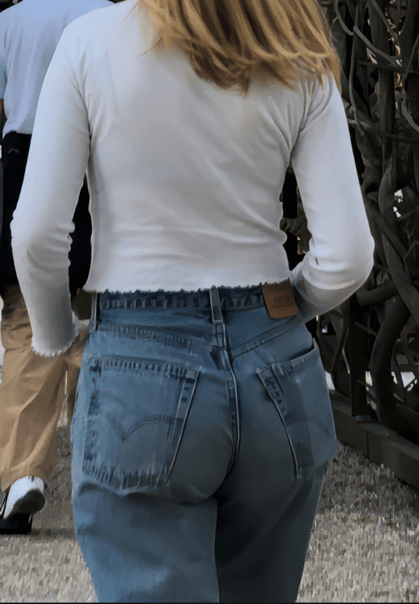 hot blonde teen - feet, legs ass and boobs