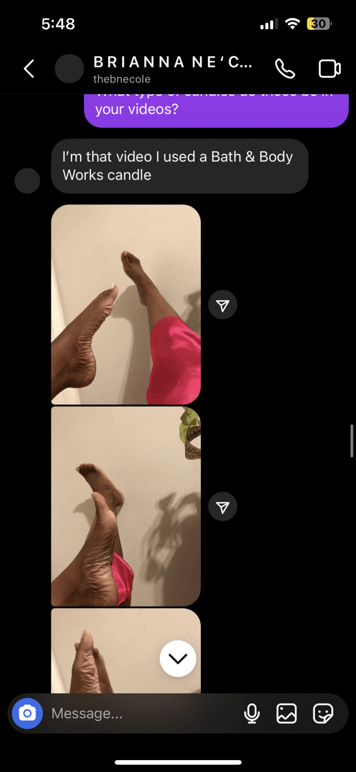 BRI AKA BBYG1r thebnecole HAS THE PRETTIEST FEET IN THE WORLD!!