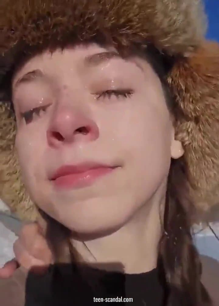 a slut walking around with a fresh cumload on her face (1)