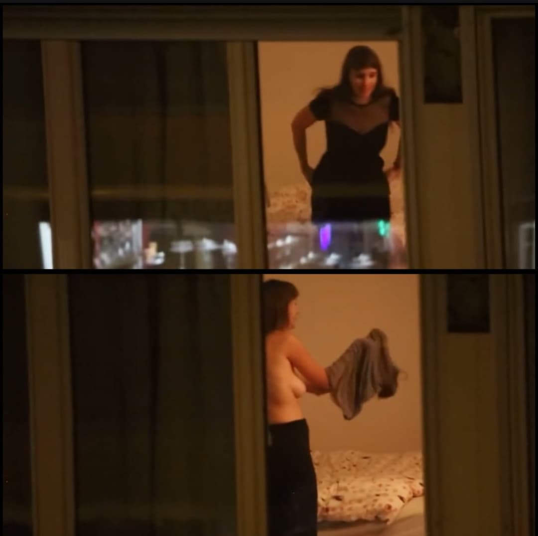 Peeping tom catches neighbor changing