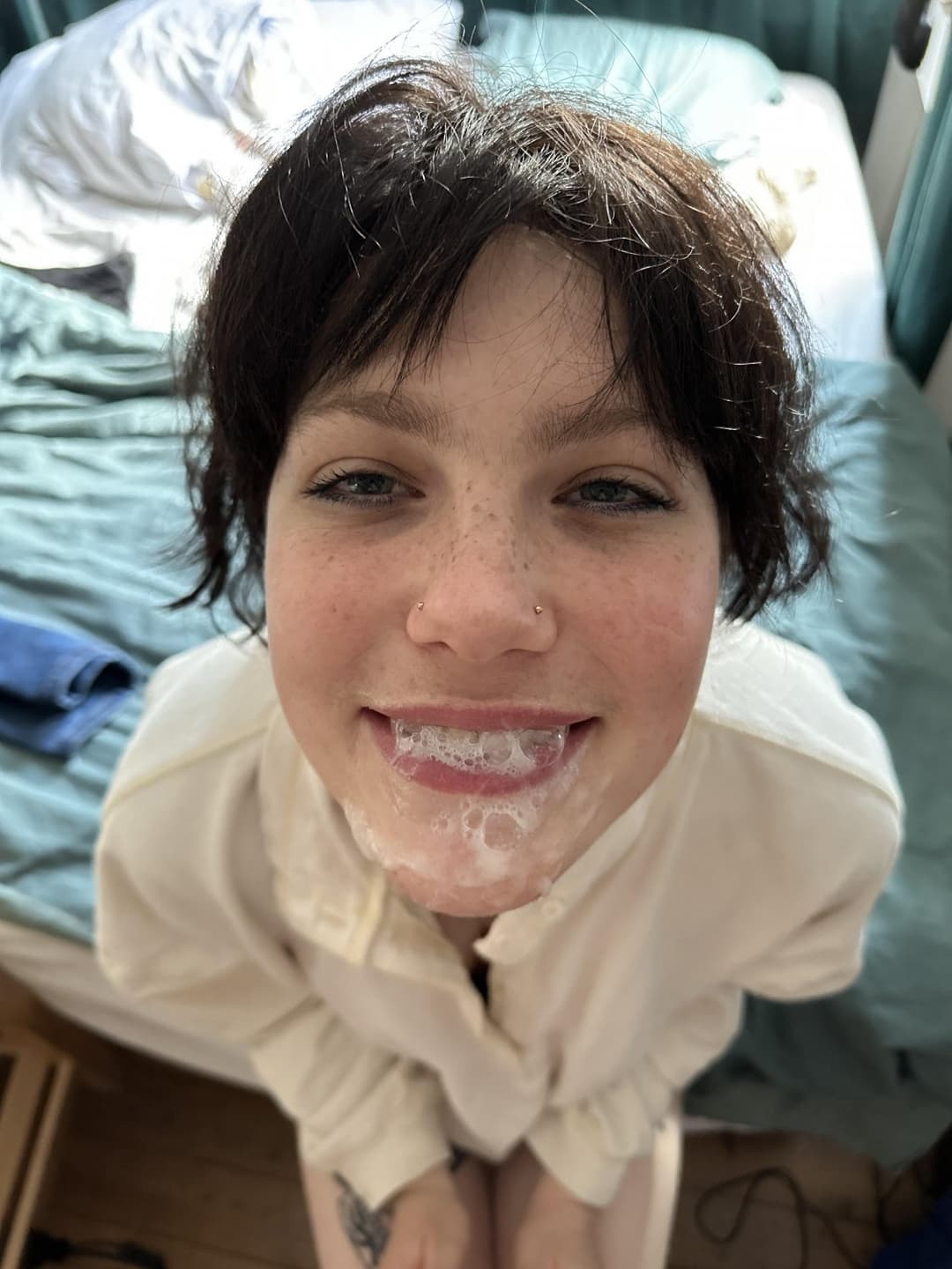short hair facial sluts