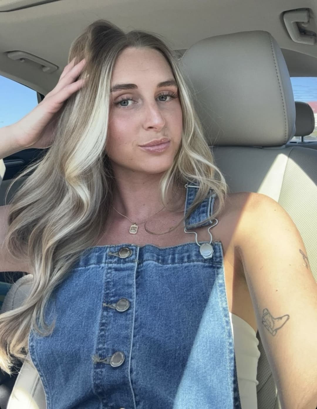 Sexy slutty petite blonde Kennedy likes to show off her slender small titty whore body