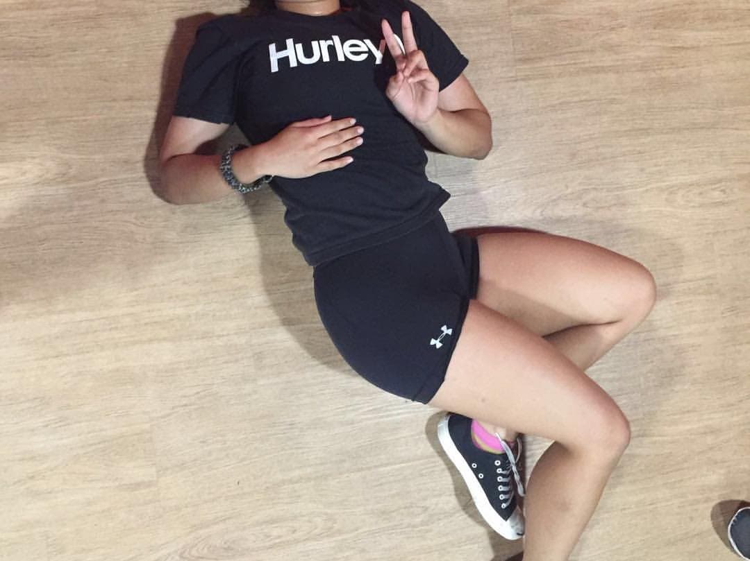 My favourite fitness girl with big thigh but I like her thigh more But she arrogance type