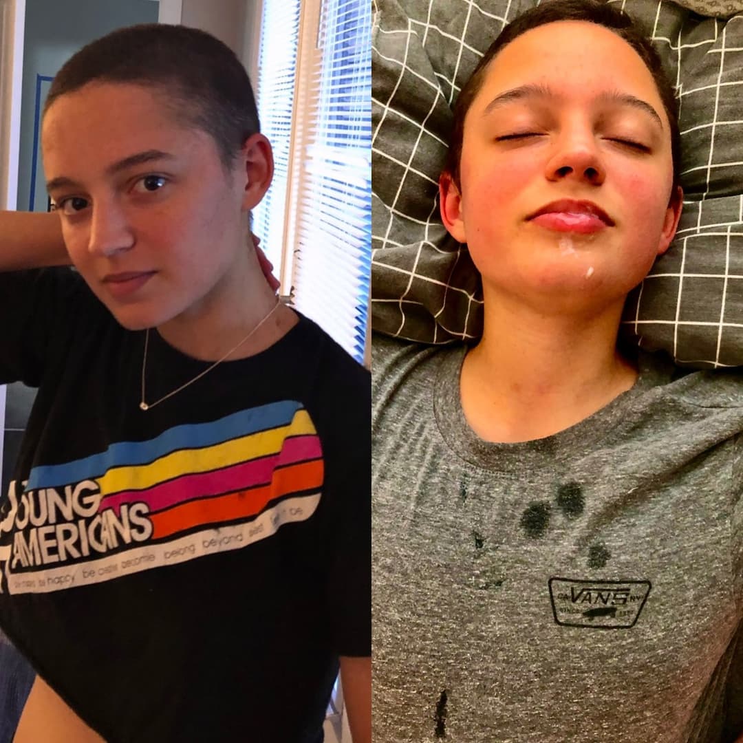 Small Short Hair GF Facefuck and Facial