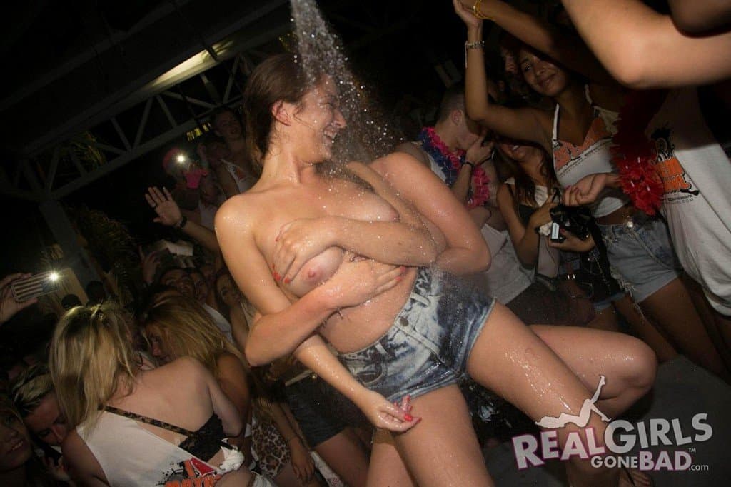 Drunk Girls Wet and Stripping Naked