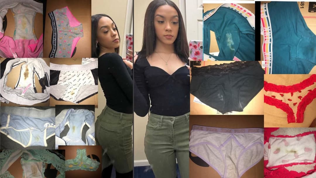 Raquel and a bunch of her dirty panties